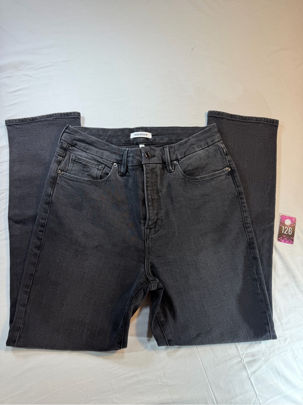Good American Black Skinny Jeans; size 10